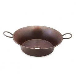 SINKOLOGY Copernicus All-In-One 21 in. Copper Bathroom Vessel Sink with Pfister Ashfield Bronze Faucet and Drain -Bathroom Sinks Sales aged copper rustic bronze sinkology vessel sinks sb303 21ag f040 c3 1000