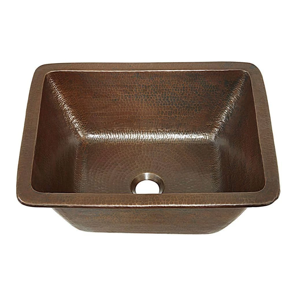 SINKOLOGY Hawking 17 in. Undermount or Drop-In Solid Copper Bathroom Sink in Aged Copper 3 SINKOLOGY Hawking 17 in. Undermount or Drop-In Solid Copper Bathroom Sink in Aged Copper