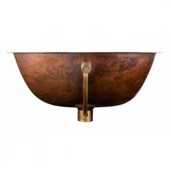 SINKOLOGY Freud 19 in. Undermount Solid Copper Bathroom Sink in Aged Copper -Bathroom Sinks Sales aged copper sinkology undermount bathroom sinks sb207 19ag 40 1000