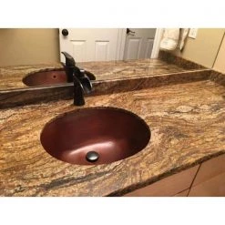 SINKOLOGY Freud 19 in. Undermount Solid Copper Bathroom Sink in Aged Copper -Bathroom Sinks Sales aged copper sinkology undermount bathroom sinks sb207 19ag c3 1000