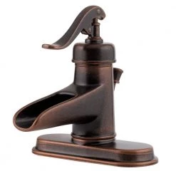 SINKOLOGY Freud Undermount 19 in. All-In-One Bathroom Sink with Pfister Centerset Bronze Faucet and Drain -Bathroom Sinks Sales aged copper sinkology undermount bathroom sinks sb207 19ag f042 66 1000