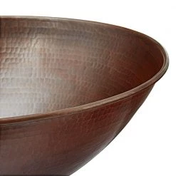 SINKOLOGY Hubble 14 in. Solid Copper Bathroom Vessel Sink in in Aged Copper 12 SINKOLOGY Hubble 14 in. Solid Copper Bathroom Vessel Sink in in Aged Copper -Bathroom Sinks Sales aged copper sinkology vessel sinks brv 1405bc 4f 1000