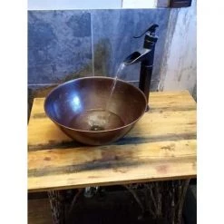 SINKOLOGY Hubble 14 in. Solid Copper Bathroom Vessel Sink in in Aged Copper 11 SINKOLOGY Hubble 14 in. Solid Copper Bathroom Vessel Sink in in Aged Copper -Bathroom Sinks Sales aged copper sinkology vessel sinks brv 1405bc c3 1000