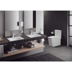 GROHE Eurocube 21 in. Undermount Bathroom Sink in Alpine White -Bathroom Sinks Sales alpine white grohe undermount bathroom sinks 39660000 1f 1000