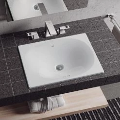GROHE Eurocube 21 in. Undermount Bathroom Sink in Alpine White -Bathroom Sinks Sales alpine white grohe undermount bathroom sinks 39660000 4f 1000