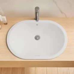 GROHE Essence 24 in. Undermount Bathroom Sink in Alpine White 15 GROHE Essence 24 in. Undermount Bathroom Sink in Alpine White -Bathroom Sinks Sales alpine white grohe undermount bathroom sinks 39673000 77 1000