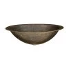 Premier Copper Products 19 in. Under Counter Oval Hammered Copper Bathroom Sink in Antique Brass