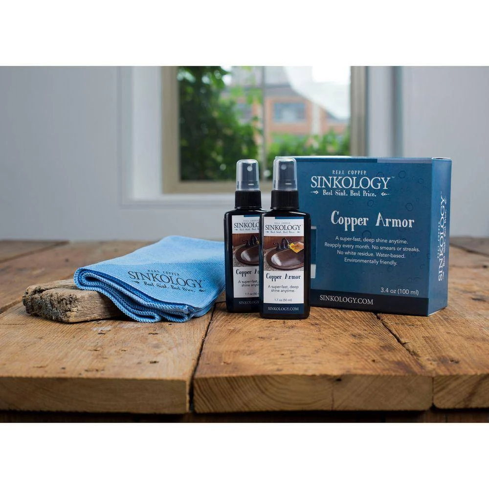 SINKOLOGY Hubble All-In-One 14 in. Copper Bathroom Vessel Sink with Pfister Ashfield Bronze Faucet and Drain 6 SINKOLOGY Hubble All-In-One 14 in. Copper Bathroom Vessel Sink with Pfister Ashfield Bronze Faucet and Drain - Image 4