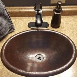 Novatto Cordoba Copper Drop-In Bathroom Sink -Bathroom Sinks Sales antique novatto drop in bathroom sinks tcu 003an 31 1000