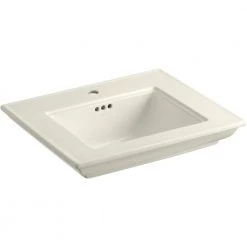 KOHLER Memoirs Stately 24.5 in. Console Sink Basin in Biscuit