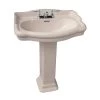 Barclay Products Stanford 600 23-1/2 in. Pedestal Lavatory Combo for 4 in. Centerset Faucet in Bisque