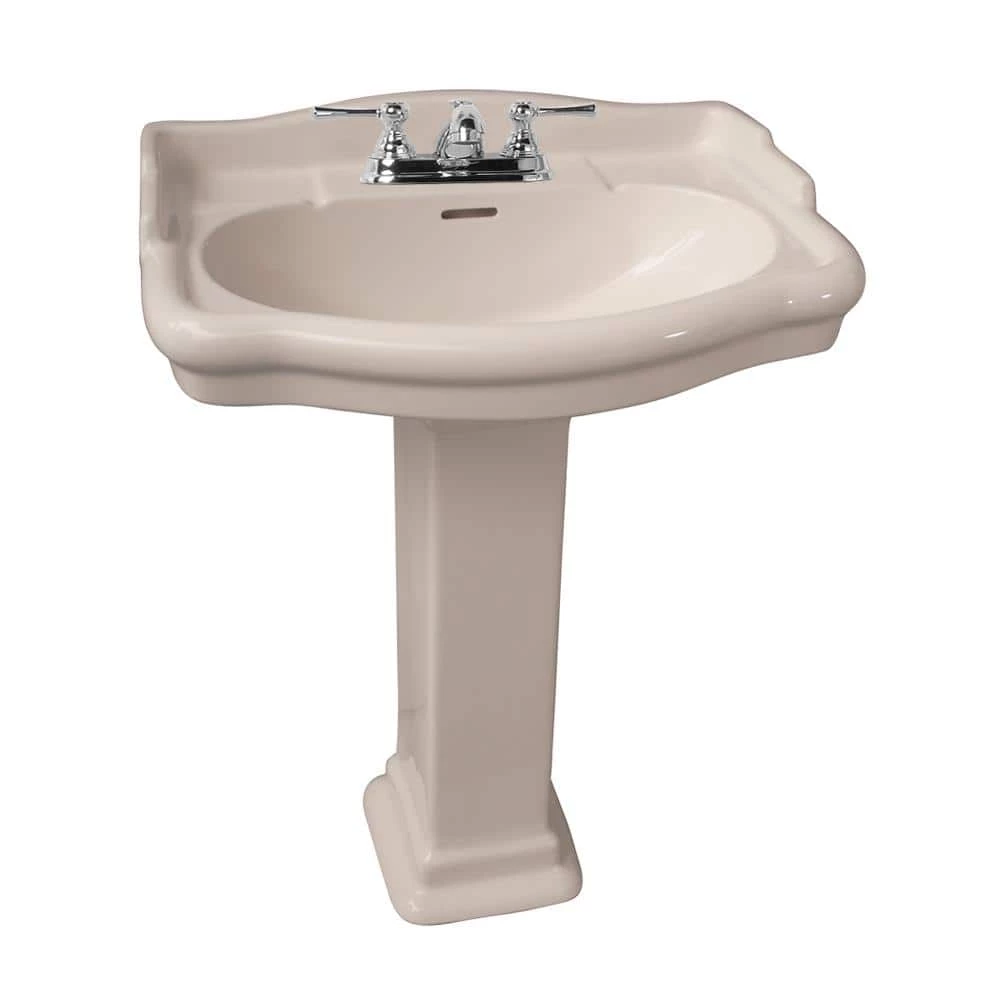 Barclay Products Stanford 600 23-1/2 in. Pedestal Lavatory Combo for 4 in. Centerset Faucet in Bisque 3 Barclay Products Stanford 600 23-1/2 in. Pedestal Lavatory Combo for 4 in. Centerset Faucet in Bisque
