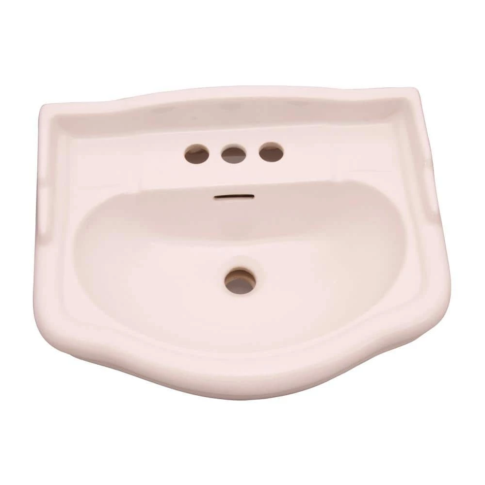 Barclay Products Stanford 600 23-1/2 in. Pedestal Lavatory Combo for 4 in. Centerset Faucet in Bisque 4 Barclay Products Stanford 600 23-1/2 in. Pedestal Lavatory Combo for 4 in. Centerset Faucet in Bisque - Image 2