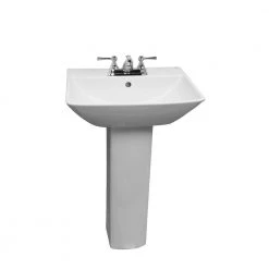 Barclay Products Vicki 22 in. Pedestal Combo Bathroom Vessel Sink in Bisque -Bathroom Sinks Sales bisque barclay products pedestal sinks 3 774wh 4f 1000