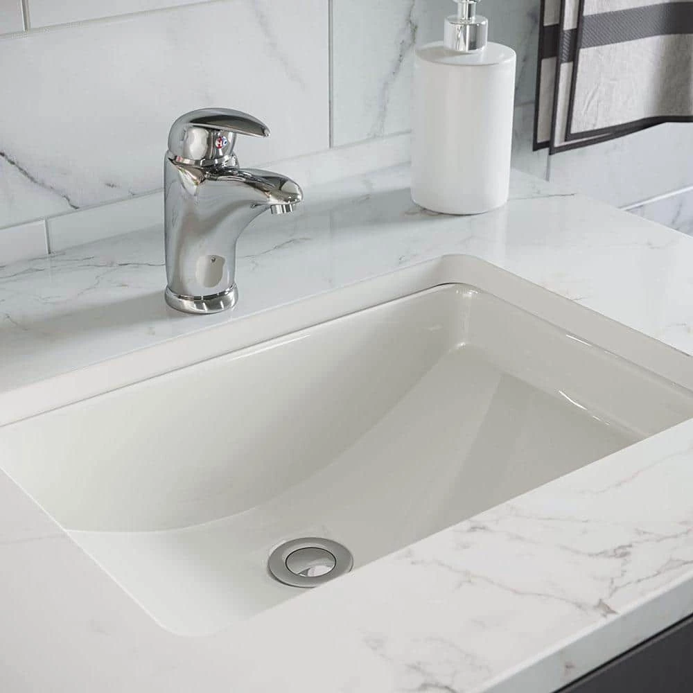 MR Direct 20-3/4 in. Undermount Bathroom Sink in Bisque with White SinkLink and Pop-Up Drain in Chrome 3 MR Direct 20-3/4 in. Undermount Bathroom Sink in Bisque with White SinkLink and Pop-Up Drain in Chrome