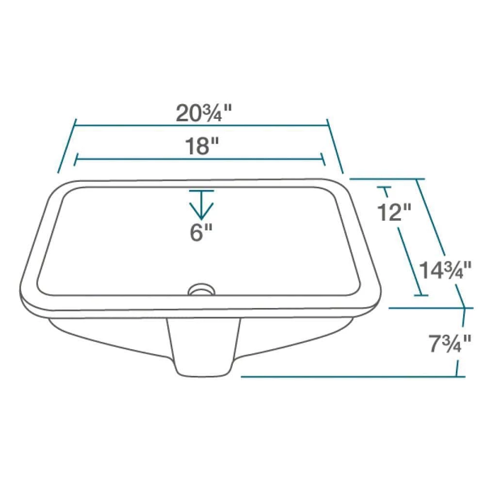 MR Direct 20-3/4 in. Undermount Bathroom Sink in Bisque with White SinkLink and Pop-Up Drain in Chrome 6 MR Direct 20-3/4 in. Undermount Bathroom Sink in Bisque with White SinkLink and Pop-Up Drain in Chrome - Image 4