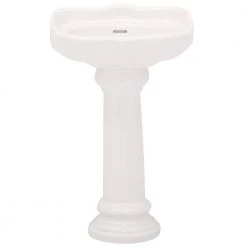 Pegasus Vicki 22 in. Pedestal Combo Bathroom Round Vessel Sink in Bisque -Bathroom Sinks Sales bisque pegasus pedestal sinks 3 654bq e1 1000