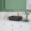 DEERVALLEY Classic Black Ceramic Rectangular Vessel Sink -Bathroom Sinks Sales black deervalley vessel sinks dv 2v031 64 1000