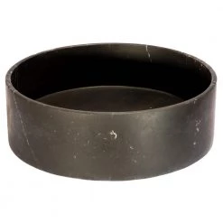 Eden Bath Thin Lip Column Nero Marquino Marble Round Vessel Sink -Bathroom Sinks Sales black eden bath vessel sinks eb s053nm h 44 1000
