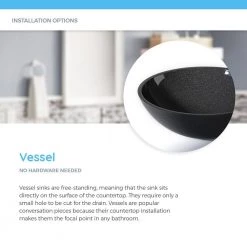 MR Direct Stone Vessel Sink in Shanxi Black Granite -Bathroom Sinks Sales black granite mr direct vessel sinks 855 4f 1000