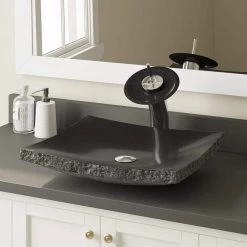 MR Direct Stone Vessel Sink in Shanxi Black Granite