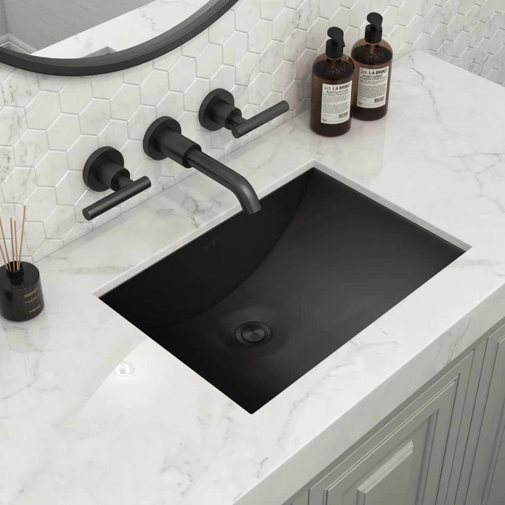 Ruvati Ariaso 18 in. Bathroom Sink Undermount Gunmetal Black Stainless Steel 3 Ruvati Ariaso 18 in. Bathroom Sink Undermount Gunmetal Black Stainless Steel