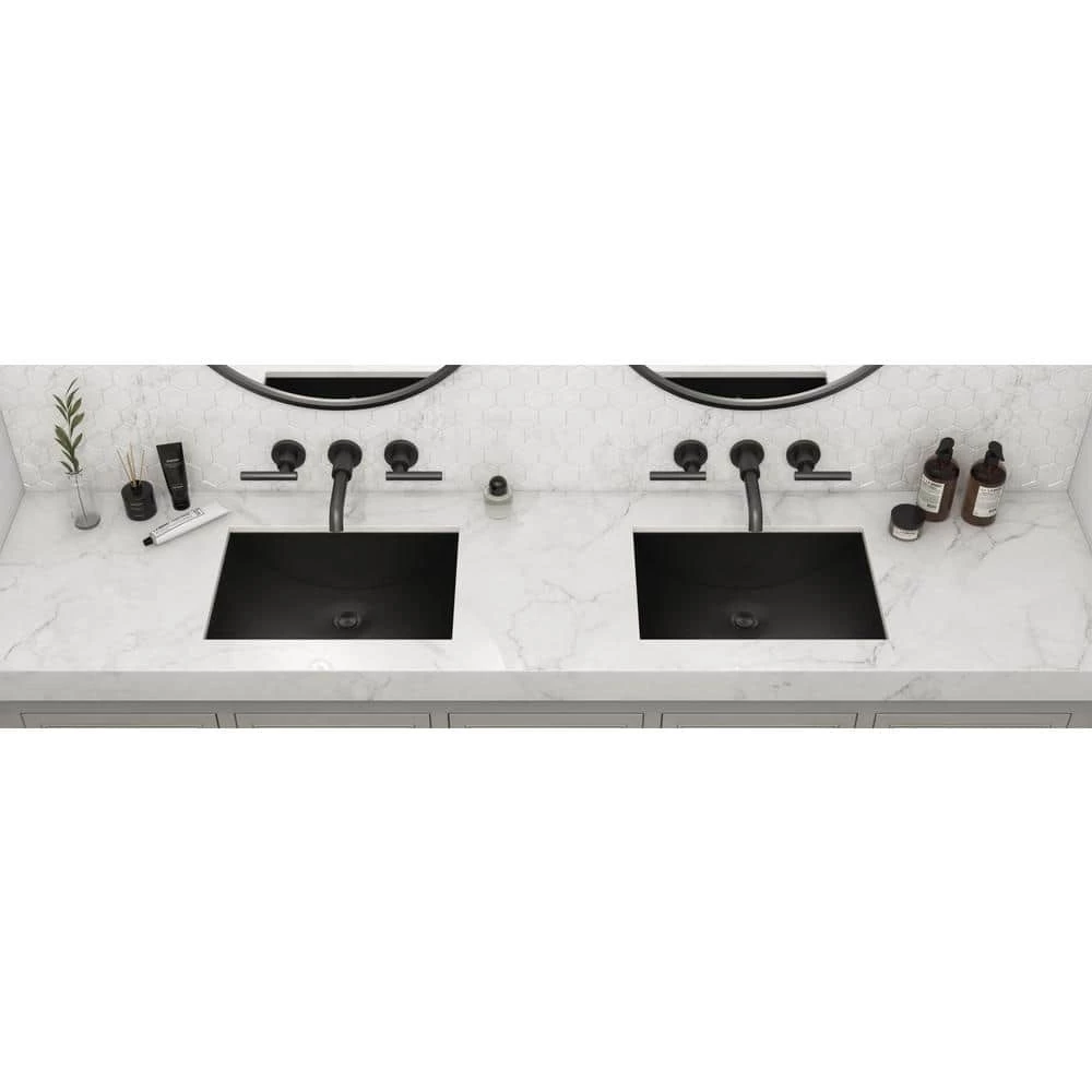 Ruvati Ariaso 18 in. Bathroom Sink Undermount Gunmetal Black Stainless Steel 5 Ruvati Ariaso 18 in. Bathroom Sink Undermount Gunmetal Black Stainless Steel - Image 3