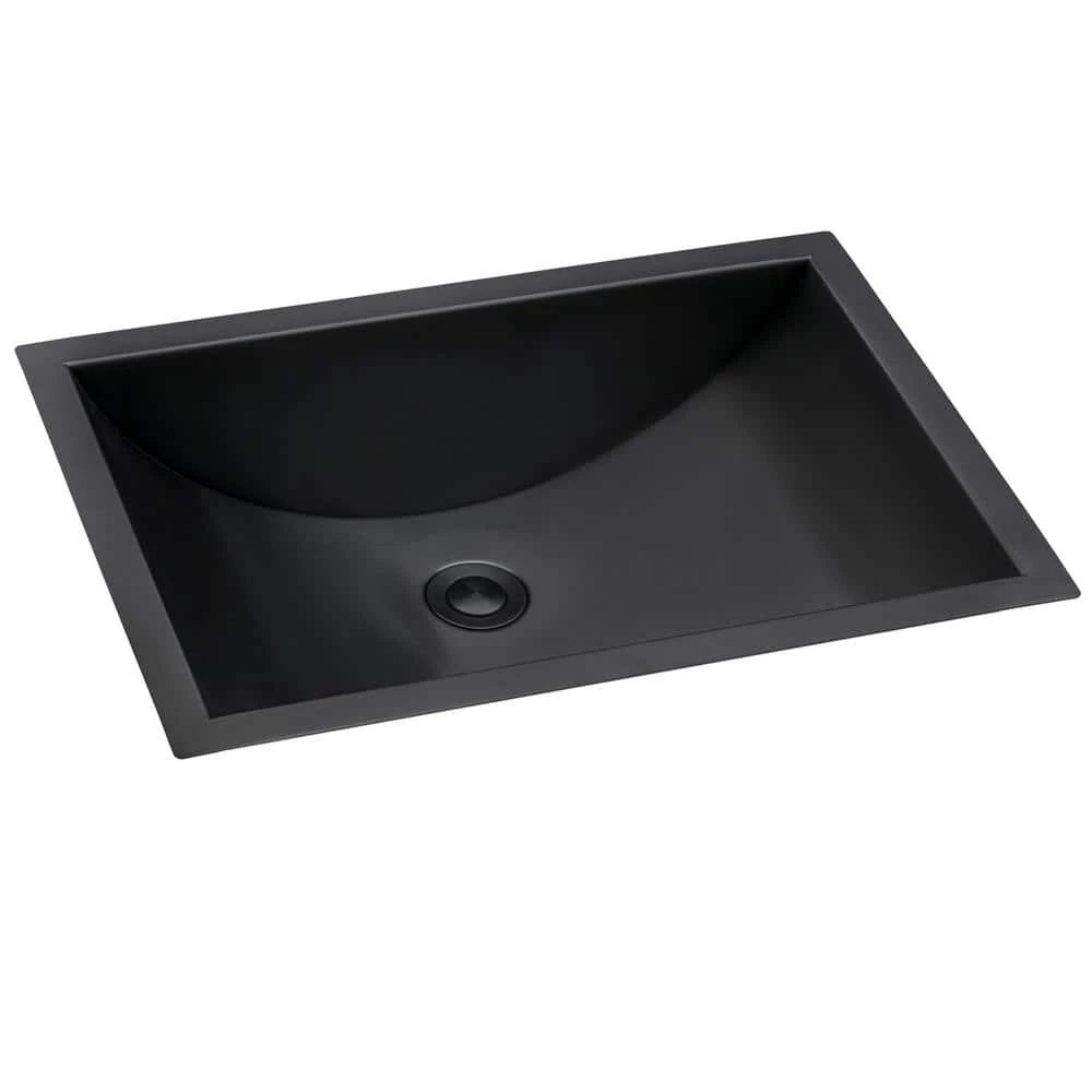Ruvati Ariaso 18 in. Bathroom Sink Undermount Gunmetal Black Stainless Steel 4 Ruvati Ariaso 18 in. Bathroom Sink Undermount Gunmetal Black Stainless Steel - Image 2