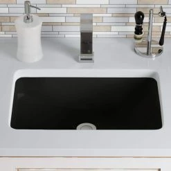 MR Direct Undermount Porcelain Bathroom Sink in Black -Bathroom Sinks Sales black mr direct undermount bathroom sinks u1913 black e1 1000