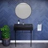 Swiss Madison Claire 30 in. Ceramic Console Sink in Matte Black Basin Black Legs -Bathroom Sinks Sales black swiss madison console sinks sm cs782 64 1000