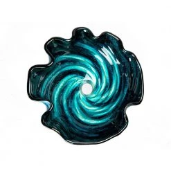 Eden Bath Caribbean Wave Glass Vessel Sink in Blue -Bathroom Sinks Sales blue eden bath vessel sinks eb gs37 4f 1000