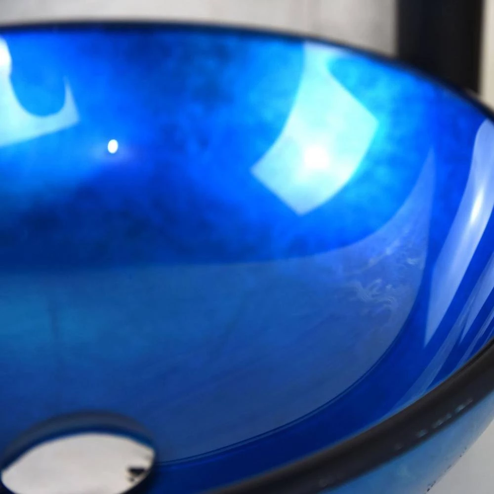 Taholi 5.5 in. Sink Basin in Blue Glass 7 Taholi 5.5 in. Sink Basin in Blue Glass - Image 5