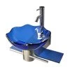 RENOVATORS SUPPLY MANUFACTURING Blue Lotus Glass Wall Mounted Bathroom Sink with Towel Bar Faucet and Drain -Bathroom Sinks Sales blue wall mount sinks 10826 64 1000
