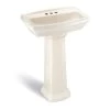 Glacier Bay Designer Series 24 in. Pedestal Sink Basin with 4 in. Faucet Center in Bone -Bathroom Sinks Sales bone glacier bay pedestal sinks n2490l 24 4 bne 64 1000