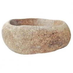 Eden Bath Natural River Rock Boulder Vessel Sink in Brown -Bathroom Sinks Sales brown eden bath vessel sinks eb s019rr p 4f 1000