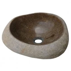 Eden Bath Natural River Rock Boulder Vessel Sink in Brown -Bathroom Sinks Sales brown eden bath vessel sinks eb s019rr p fa 1000