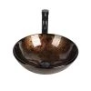 Puluomis Brown Glass Round Vessel Sink With Hand-Painted Pattern -Bathroom Sinks Sales brown puluomis vessel sinks usba20062 64 1000