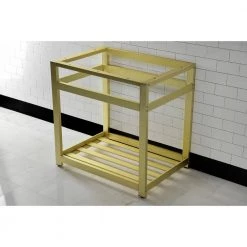 Kingston Brass Modern 31 in. Console Sink Legs in Brushed Brass -Bathroom Sinks Sales brushed brass kingston brass console sinks hvsp3122a7 44 1000