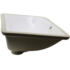 Novatto 18.25 in. Rectangular Undermount Porcelain Bathroom Sink in White with Overflow Drain in Brushed Nickel -Bathroom Sinks Sales brushed nickel novatto undermount bathroom sinks np u193902bn 44 1000