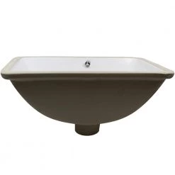 Novatto 18.25 in. Rectangular Undermount Porcelain Bathroom Sink in White with Overflow Drain in Brushed Nickel -Bathroom Sinks Sales brushed nickel novatto undermount bathroom sinks np u193902bn 66 1000