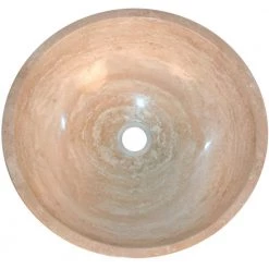 Novatto Stone Vessel Sink in Beige Travertine with Umbrella Drain in Brushed Nickel 10 Novatto Stone Vessel Sink in Beige Travertine with Umbrella Drain in Brushed Nickel -Bathroom Sinks Sales brushed nickel novatto vessel sinks nosv btbn 4f 1000