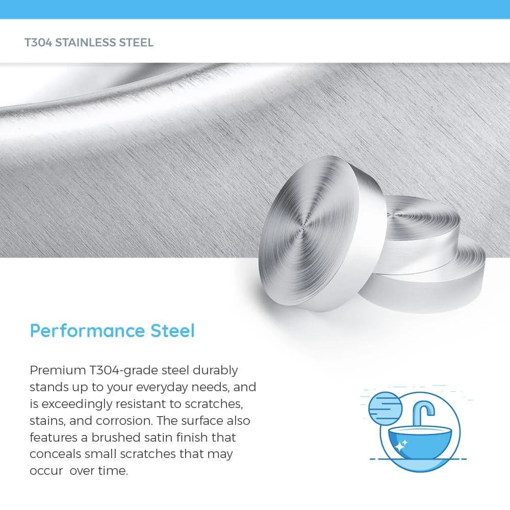 MR Direct Dual-Mount Bathroom Vessel Sink in Stainless Steel 8 MR Direct Dual-Mount Bathroom Vessel Sink in Stainless Steel - Image 6