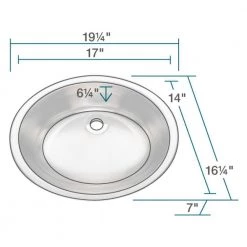 MR Direct Dual-Mount Bathroom Sink in Stainless Steel with Pop-Up Drain in Chrome -Bathroom Sinks Sales brushed satin mr direct undermount bathroom sinks 1917 c ens 40 1000