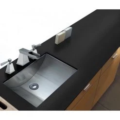 Ruvati 18 in. x 12 in. Brushed Stainless Steel Undermount Rectangular Bathroom Sink -Bathroom Sinks Sales brushed stainless steel ruvati undermount bathroom sinks rvh6110 31 1000