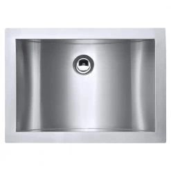 Ruvati 18 in. x 12 in. Brushed Stainless Steel Undermount Rectangular Bathroom Sink