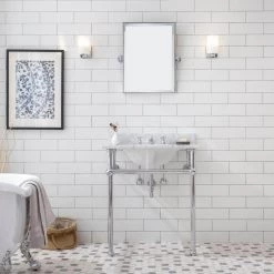 Water Creation Embassy 30 in. Brass Wash Stand Legs with Chrome Connectors -Bathroom Sinks Sales chrome water creation console sinks eb30a 0100 44 1000