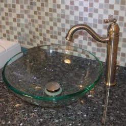 Novatto 12 in. Mini Vessel Bathroom Sink in Clear Tempered Glass 8 Novatto 12 in. Mini Vessel Bathroom Sink in Clear Tempered Glass -Bathroom Sinks Sales clear glass novatto vessel sinks tig 8048 12 4f 1000