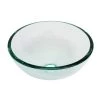 Novatto 12 in. Mini Vessel Bathroom Sink in Clear Tempered Glass -Bathroom Sinks Sales clear glass novatto vessel sinks tig 8048 12 64 1000