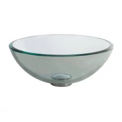 KRAUS 14 in. Glass Vessel Sink in Clear