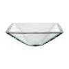 KRAUS Square Glass Vessel Sink in Clear -Bathroom Sinks Sales clear kraus vessel sinks gvs 901 19mm 64 1000